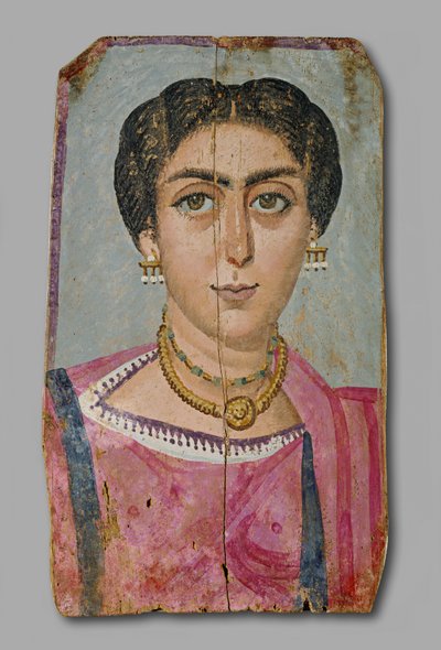 Mummy Portrait - Woman with Necklace by Unbekannt Unbekannt